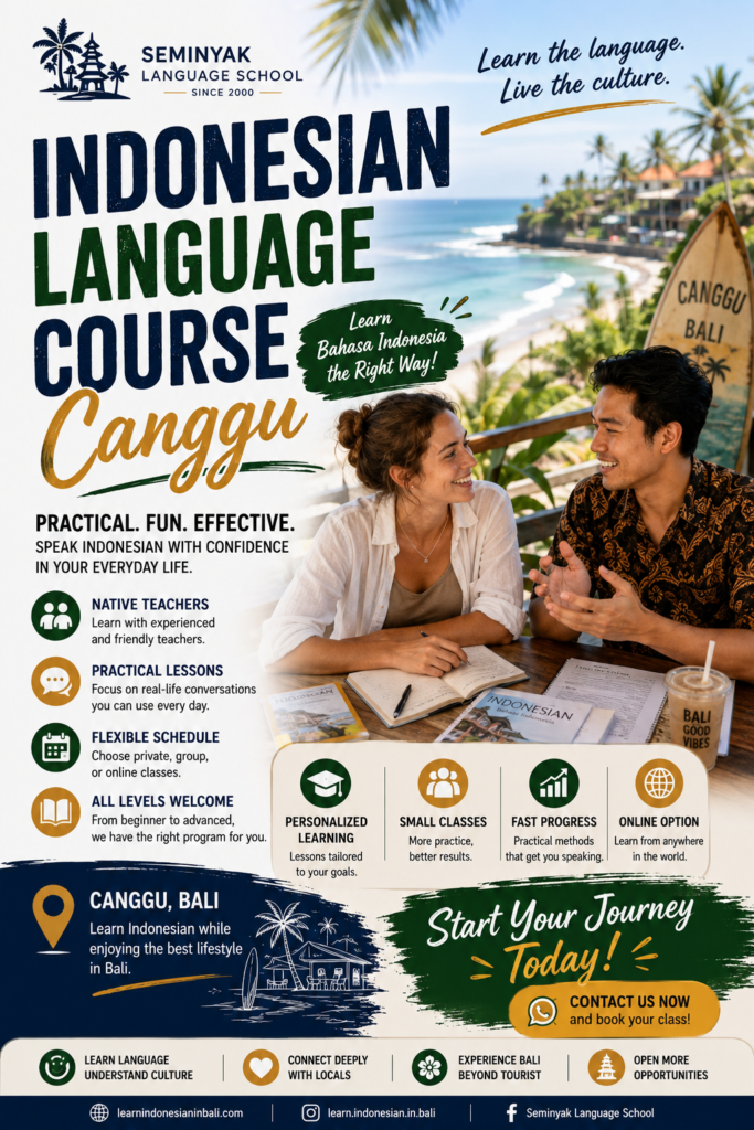 Indonesian language course Canggu