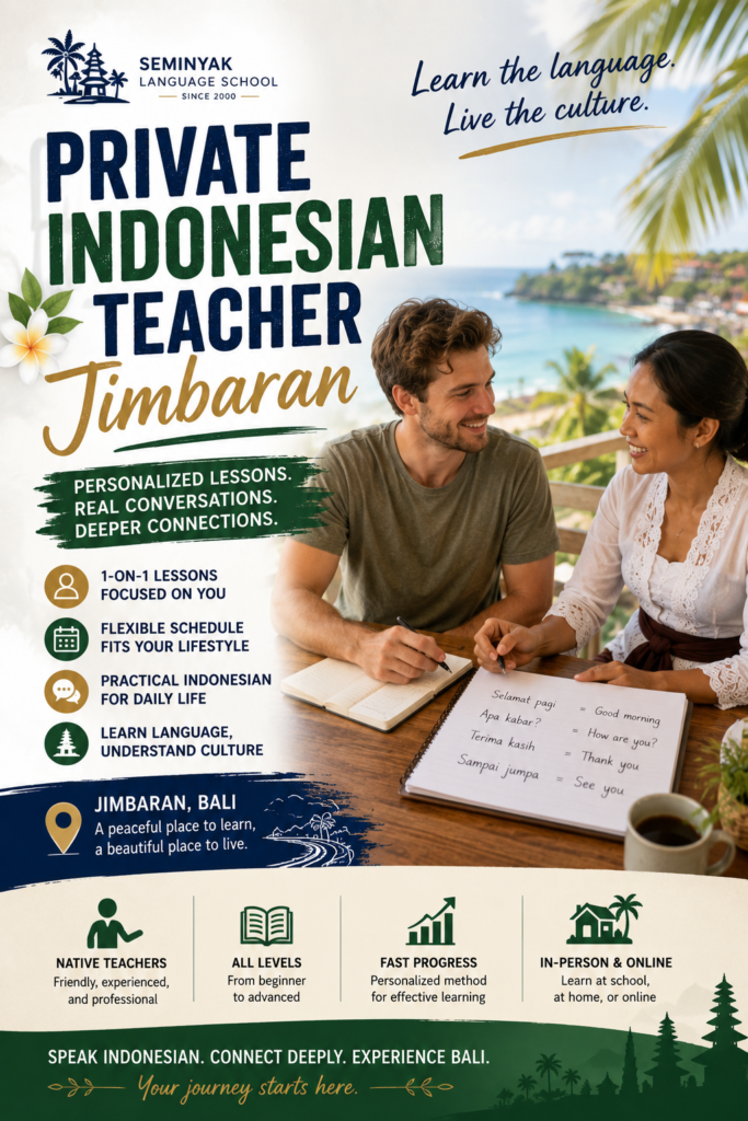 Private Indonesian teacher Jimbaran