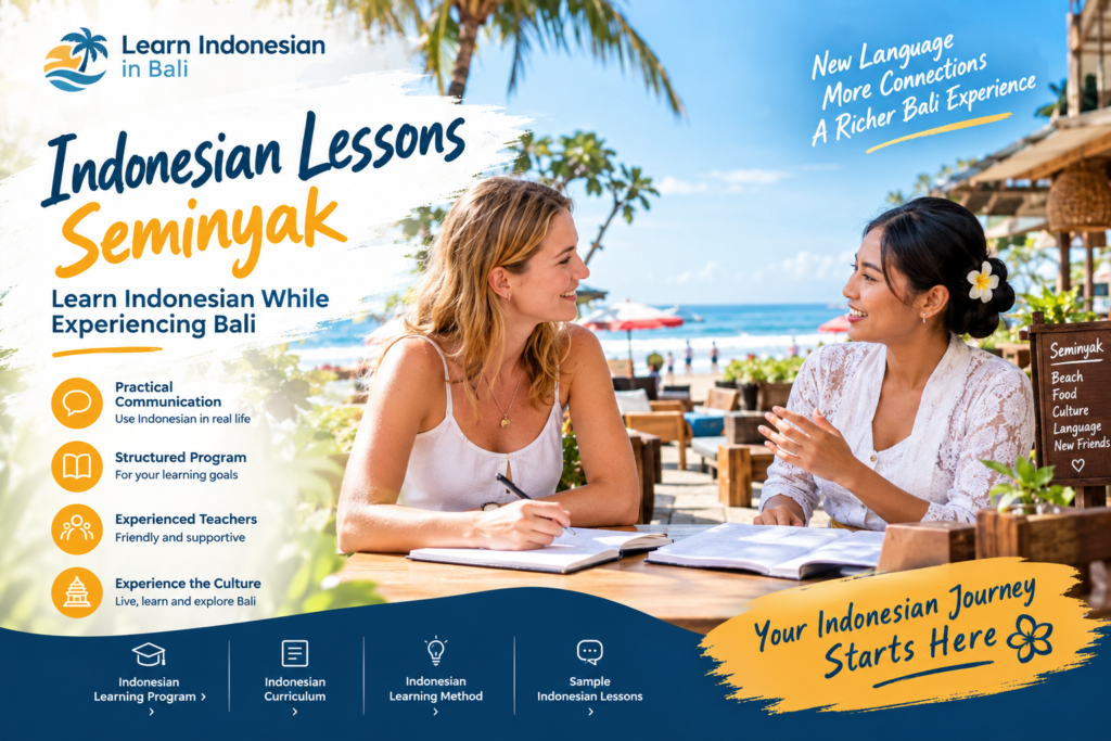 Indonesian lessons Seminyak for international students